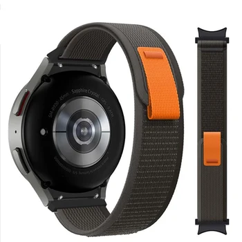 Нейлоновый ремешок для Samsung Watch 6 Classic 47 мм 43 мм, дышащий браслет с петлей для Samsung Watch 5 Pro, 45 мм, ремешок Belt Correa