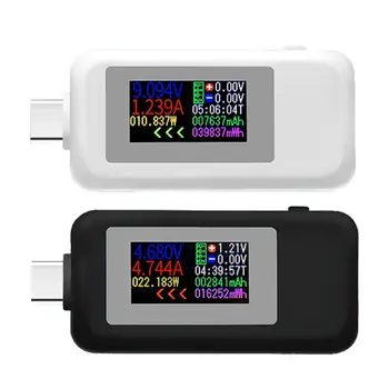 Цветной дисплей X37E KWS-1902C Type-C, USB-тестер, измеритель текущей мощности, инструмент для обнаружения мобильного аккумулятора