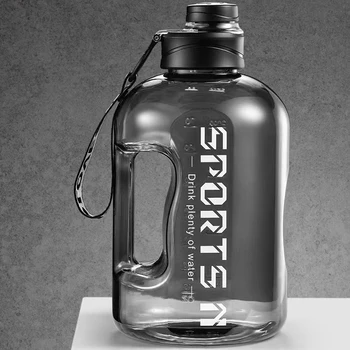 Бутылка для воды точной калибровки объемом 2,7 л для пеших прогулок, фитнеса, кемпинга, мужчин, женщин, большой герметичной бутылки для тренировок в тренажерном зале