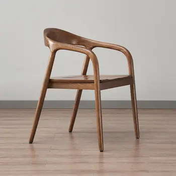 2023 Год, Официальный Новый скандинавский стул из массива дерева, Простой Обеденный стул, кресло для домашнего ресторана, Современный Чистый Красный S
