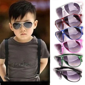 Солнцезащитные очки для детей с защитой от ультрафиолета Для мальчиков и девочек, Солнцезащитные очки для детей, очки для улицы, Мультирамки, детские солнцезащитные очки в стиле ретро, Черный, розовый