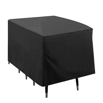 Крышка обеденного стола на открытом воздухе, Водонепроницаемые чехлы для мебели для патио, прочная прямоугольная мебель для патио из прочной ткани 420D