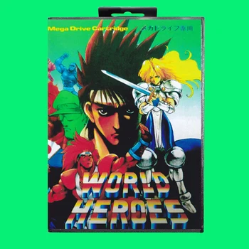 Игровая карта World Heroes 16bit MD Для MegaDrive Для Консолей SEGA Genesis