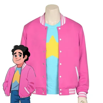 2020 новая вселенная мальчика для вечеринки на Хэллоуин Стивен Юниверс Кварц аниме куртка свитер пальто синяя футболка розовое пальто косплей костюм