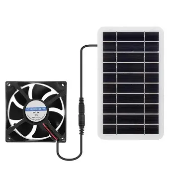 Солнечный вытяжной вентилятор мощностью 2,5 Вт, мини-вентилятор с питанием от солнечных батарей для собак, курятника, теплицы, домиков для домашних животных на колесах