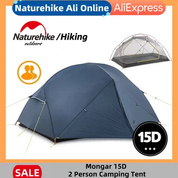 Палатка Naturehike Camping Mongar Для 2 Человек, Походная Палатка Для Путешествий, Ультралегкая Серая Туристическая Палатка Для Кемпинга С Ковриком Для Пола, Прихожая