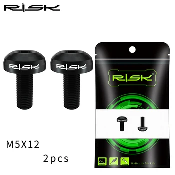 RISK M5x12mm Титановый винт для велосипедной бутылки, держатель для велосипедной бутылки с водой, Болты, держатель с фиксированным винтом, Кронштейн воздушного насоса, Болтовые детали