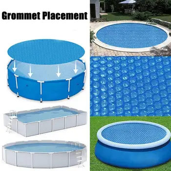 Многоразмерный солнечный чехол для бассейна для наземных и надземных бассейнов Круглые Прямоугольные чехлы для бассейнов с пузырьками Плавающее одеяло