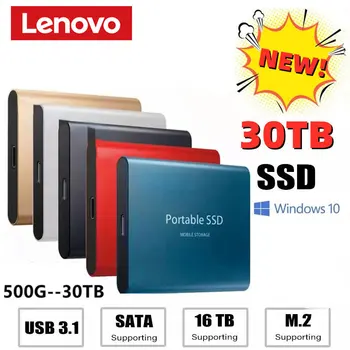 Оригинальный портативный SSD-накопитель Lenovo емкостью 1 ТБ USB 3.1, высокоскоростной мобильный твердотельный накопитель Type-C, внешнее запоминающее устройство на жестком диске.