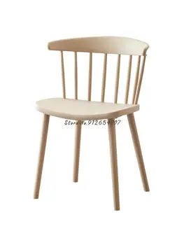 Пластиковый стул для дома, современный минималистичный Обеденный стул в скандинавском стиле, Кафе, Креативный стул со спинкой, Сетчатый Красный Виндзорский стул
