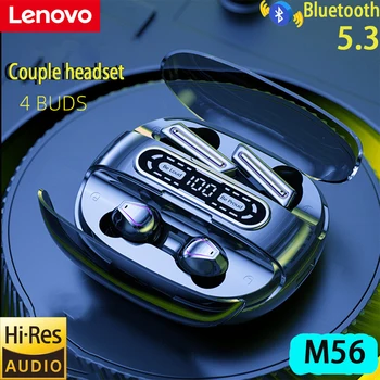 Lenovo Buds 4 Air Bluetooth Pods Гарнитура С Цифровым Дисплеем HD Call Беспроводная Пара Игровых Наушников Hifi Bass Наушники-вкладыши С двумя Наушниками
