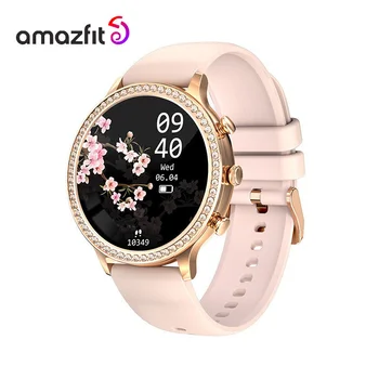 2023 Модные женские умные часы Amazfit с большим экраном для мониторинга сердечного ритма с функцией BT Call для Huawei Xiaomi Apple Smart Watch
