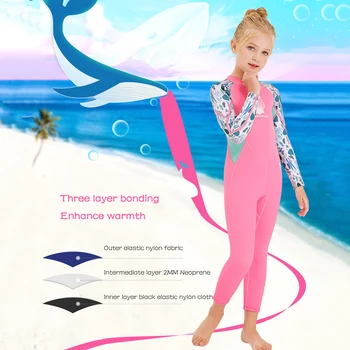Пляжная одежда из неопрена 2,5 мм, купальный костюм с защитой от ультрафиолета для малышей, молодежи, детей-подростков, для водных видов спорта, для девочек и мальчиков, водолазный костюм