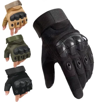 Мотоциклетные износостойкие нескользящие боевые Военные перчатки для верховой езды, Уличные тактические перчатки с полным пальцем, Спортивные 1 комплект