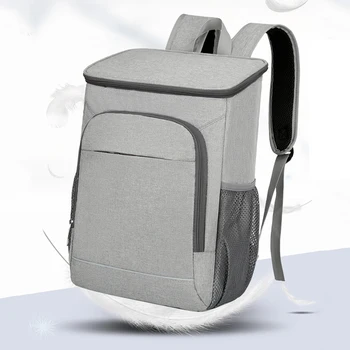 Изолированный рюкзак-холодильник, Водонепроницаемый, экономящий место Рюкзак для хранения, Легкая светоотражающая лента большой емкости для кемпинга на открытом воздухе