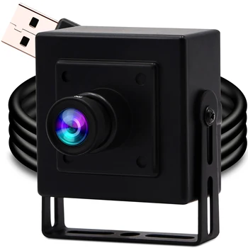 5-Мегапиксельная Мини-веб-камера 2592X1944 Full HD OV5640 Крошечная USB-камера Наблюдения с Металлическим Корпусом и Поворотным Кронштейном для ПК, Ноутбука