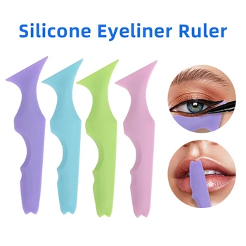 Силиконовая линейка для подводки глаз, многофункциональный инструмент для помощи в макияже глаз, краска для ресниц, губная помада, Силиконовая линейка для макияжа, полезные инструменты для макияжа