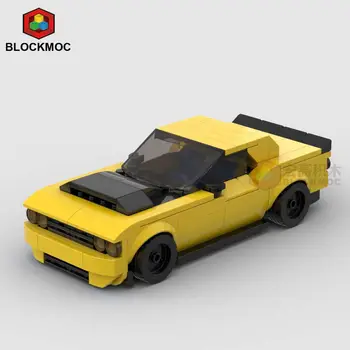 MOC Bricks Dodge Challenger Srt Demon шириной 8 шипов 75893 Гоночный спортивный автомобиль Чемпион по скорости Гонщик Строительные блоки Игрушки для мальчиков