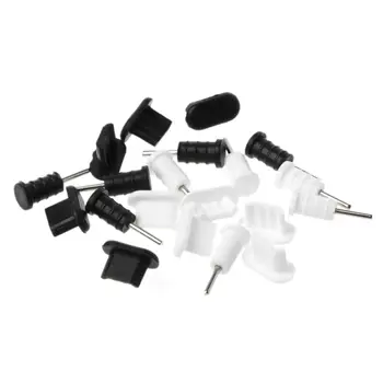 10 комплектов пылезащитных заглушек 3,5 мм Разъем для наушников + заглушка для USB-порта зарядки для мобильного телефона Iphone 5 5s 6 6s, устойчивая к разрывам
