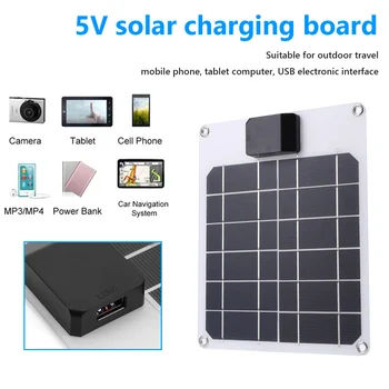 Зарядное устройство для солнечной панели мощностью 20 Вт/25 Вт Встроенный чип регулятора напряжения 5 В USB Портативное зарядное устройство для солнечной батареи для мобильного источника питания Камеры