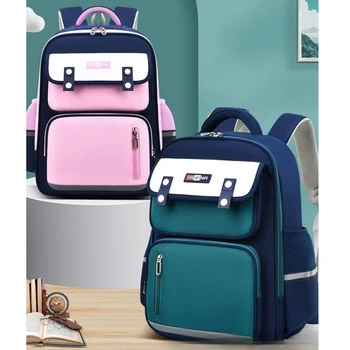 Новый рюкзак для начальной школы с защитой талии и снижением веса, детские рюкзаки большой вместимости для мальчиков и девочек