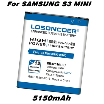 5150 мАч EB425161LU для Samsung Galaxy S3 Mini Батарея I8190 I699 Ace 2 I8160 S7562 S7568 I8190N I739 S7560 S7580 S3 Mini III
