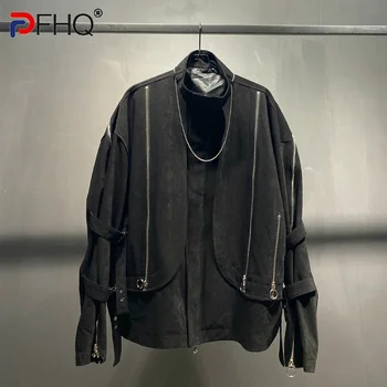PFHQ Индивидуальный дизайн ниши на молнии Мужское пальто Высокого качества Осень 2023 Модная Элегантная уличная мужская куртка Бесплатная Доставка Одежды