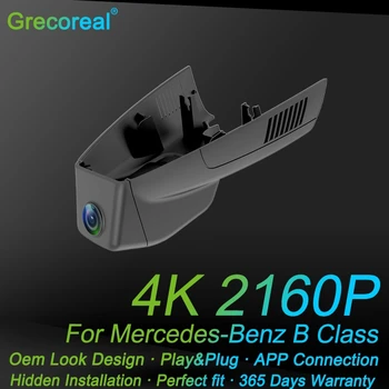 Grecoreal 4K Wifi Dash Camera Автомобильный Видеорегистратор Dashcam Передняя Видеорегистраторная Камера для Mercedes Benz B Class W247 W246 B180 B200 B250 B260 2011-2019