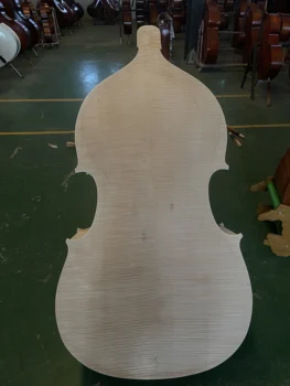 Материал для изготовления 3/4 басовой виолончели, вырезанный вручную, 1 кусок дерева огненного клена для 3/4 басовой виолончели, незаконченный бас из дерева огненного клена Ce