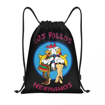 Los Pollos Hermanos Рюкзак во все тяжкие на шнурке, женский рюкзак для спортзала, переносная хозяйственная сумка The Chicken Brothers.