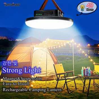 Мощный Перезаряжаемый светодиодный фонарь для кемпинга с магнитом, мощный световой зум, портативные фонари, освещение для палатки, Освещение для ремонта работы
