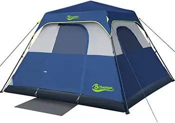 Палатка-хижина, установка кемпинговой палатки на 4 / 6 человек за 60 секунд с Rainfly, водонепроницаемая и ветрозащитная палатка с сумкой для переноски для