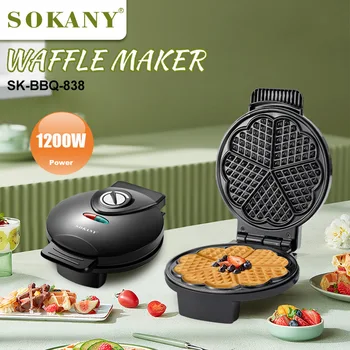 Многофункциональная машина для приготовления вафельных тортов SOKANY838 с подогревом для приготовления тостов для завтрака