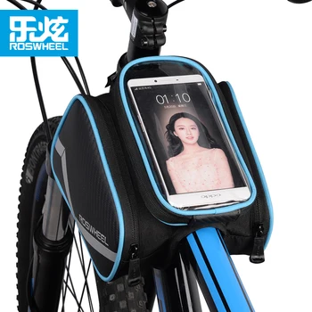 ROSWHEEL D12813 6,2-дюймовая велосипедная сумка на передней раме, велосипедные водонепроницаемые сумки на передней раме, сумки для телефонов, велосипедная сумка с верхней трубкой