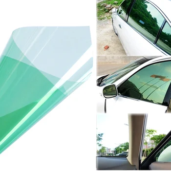 0.5x2m 65% VLT Светло-Зеленая 100% УФ-Защитная Пленка Наклейка На Окно Автомобиля Солнечный Оттенок Жилой Автомобильный Винил
