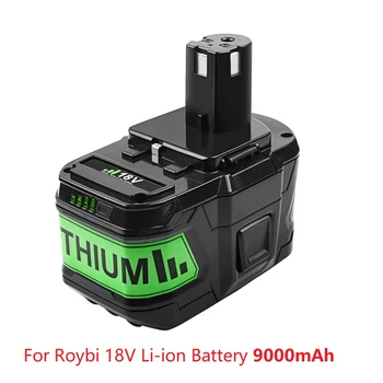 Аккумуляторная Литиевая батарея 18V 9000mAh, для Электроинструмента Roybi Battery BPL1820 P109 P106 P105 P104 BPL18151 Li-ion Battery