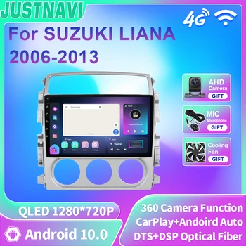 Автомобильное радио JUSTNAVI QLED для SUZUKI LIANA 2006-2013 2Din Android Автомобильная стереосистема DVD GPS Навигация Мультимедийный видеоплеер Carplay