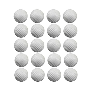 40 шт. Воздушные мячи для тренировок в гольф, пенопластовый мяч, для тренировок в гольф в помещении и на улице, для коврика для игры в гольф на заднем дворе, белый