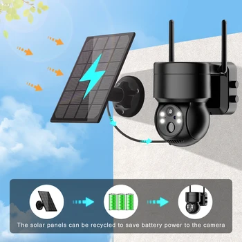 Сетевая камера 6 МП Беспроводное видеонаблюдение Сверхдлинное время автономной работы на солнечных батареях Мониторинг ночного видения 4K Водонепроницаемый
