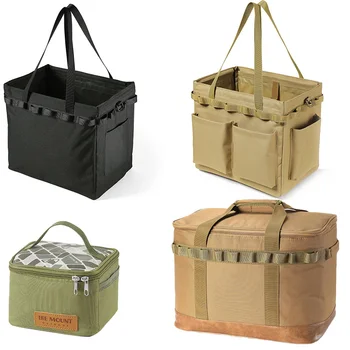 Походная сумка для еды, маленькая / большая сумка, лампа для хранения, сумка для посуды, походный инструмент, сумки для хранения для пикника, барбекю, походные сумки для хранения