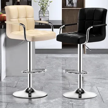 Эргономичные высокие кухонные табуреты Дизайнерский стульчик для приема гостей для кухонного бара Минималистичная мебель Nordic Silla Nordica HY