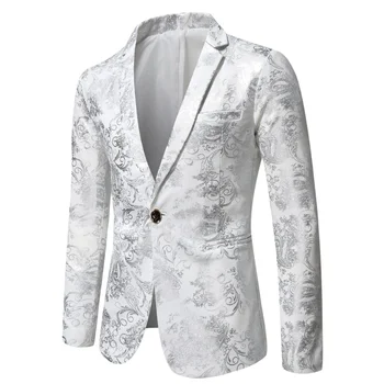 Высококачественный мужской блейзер Корейского производства, тренд, Элегантная мода, простой деловой Повседневный пиджак для вечеринки, Джентльменский костюм.
