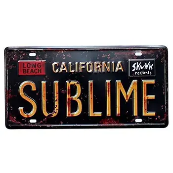 Забавная вывеска Sublime California винтажная металлическая жестяная вывеска, настенная табличка, плакат для домашнего кафе, бара, паба, номерного знака автомобиля