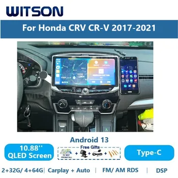 Автомагнитола QLED Android 13 Мультимедиа для Honda CRV CR-V 2017-2021 Carplay Автомагнитола GPS WiFi Автомобильное головное устройство WITSON