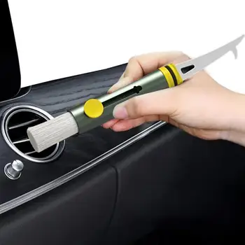 Щетка для очистки вентиляционных отверстий автомобиля с защитным молотком, щетки для детализации экстерьера автомобиля и интерьера для вентиляционных отверстий, приборных панелей, ступиц