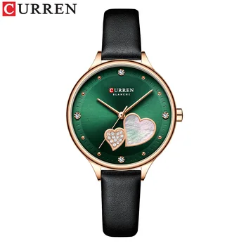 Простые кварцевые женские часы Cunren Минималистичный дизайн, часы с силиконовым ремешком, большой циферблат, женские модные креативные часы