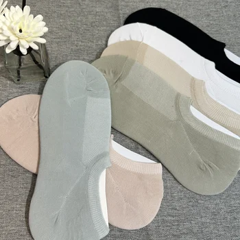 Женские носки Four Seasons из чистого хлопка, впитывающие дезодорант, дышащие однотонные женские носки-лодочки без костей