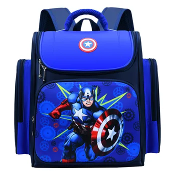 Детский космический рюкзак с пониженной нагрузкой Для защиты позвоночника Школьная сумка из аниме Для детей начальной школы 1, 2, 3 класса, Рюкзак для мальчиков с мультфильмами