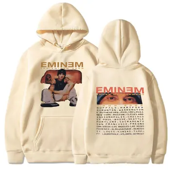Eminem Anger Management Tour 2002 Толстовка Harajuku Hip Hop Funny Rick Sweatshirt Мужчины Женщины Осень / Зима Повседневная Толстовка Y2k Одежда