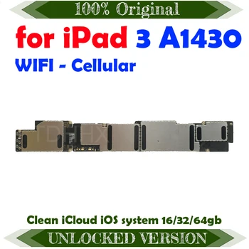 Чистая материнская плата iCloud для ipad 3, материнская плата с чипами, оригинальная для логической платы ipad 3 A1403/A1416 или A1430